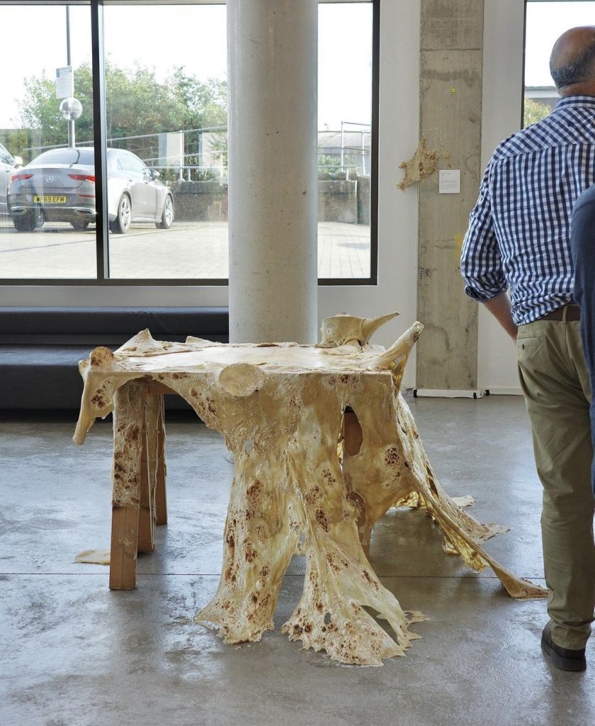 installation art work <Cooking> by Qian Ningyue” class=”wp-image-1646″/></figure>



<p>Bread fermentation is a long process that requires appropriate temperature and humidity.</p>



<p>As well as the patience and gentleness of the baker. Flour, butter, eggs, milk… You combine these raw materials in a certain proportion, and watch them turn into dough in your hand.</p>



<p>At the temperature of your palm, it spreads from a small ball of dough to a large, soft, and white ball of dough. In this process, you can let go to a state where you forget everything.</p>



<h2 class=